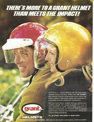 Grant Helmets Magazine Advertisement Print Ad Cycle Magazine Feb 1972 • $16.99