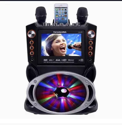 Karaoke USA DVD CDG MP3G Bluetooth Karaoke Machine 7”TFT Color Screen LED Lights • $142.49