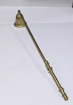 Solid Brass Vintage Candle Snuffer 11 In. Long With Swing Bell • $8.35