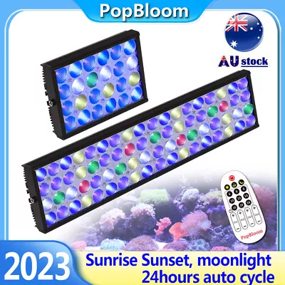 30 60 90 120cm Aquarium Light LED Fish Tank Timer Remote Marine Coral Reef Tank • $99