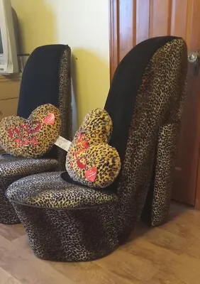 $400 • Buy Leopard Cheetah Animal Print High Heel Shoe Chair.
