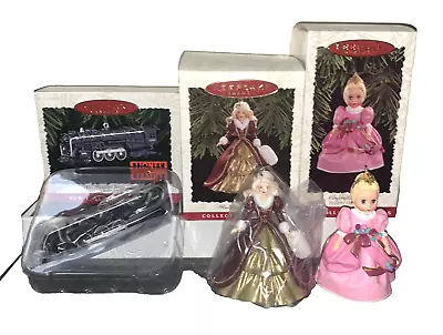 Vintage Hallmark Ornaments Lot 1996 Holiday Barbie Lionel Train Madame Alexander • $6.99