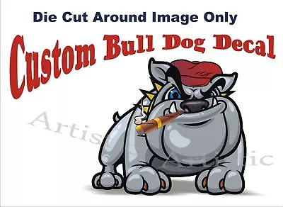Bull Dog Decal Sticker Mack Dump Truck WiseDog W Cigar • $6.95