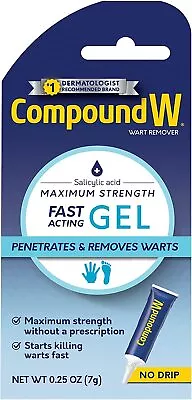 $10.08 • Buy Compound W Maximum Strength Fast Acting Gel Wart Remover 0.25 Oz