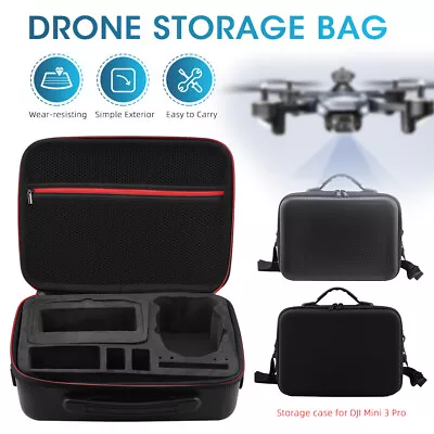 $38.99 • Buy For DJI Mini 3 Pro Drone Storage Bag PU Protective Carrying Case Shoulder Bag