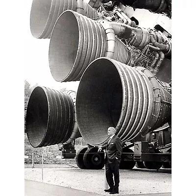 Space NASA Von Braun Saturn V F-1 Rocket Thrusters XL Wall Art Canvas Print • £19.99