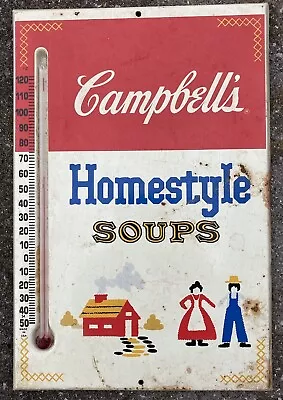 Vintage Campbell's Homestyle Soup Thermometer/Metal Sign ~ 9”x6” USA • $9.95