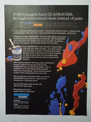 1989 ALESIS Quadraverb Multi-Effects Processor Magazine Ad • $14.99