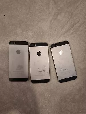 Lot 3 Apple IPhone 5 8GB - Silver Untested For Parts I Phone • $19.99
