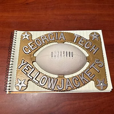 Vintage Georgia Tech Yellowjackets Football Cast Metal 3D Wall Plaque • $100