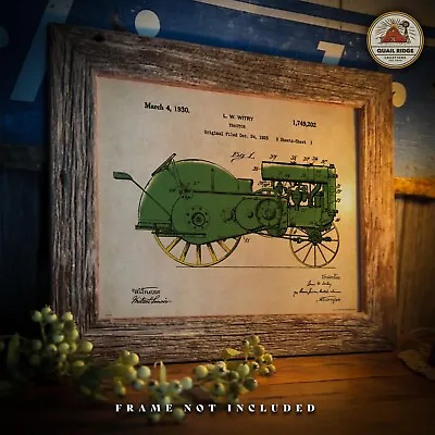 Vintage John Deere Tractor Patent Poster Art Print Farm Toys Office Wall Decor • $9.95