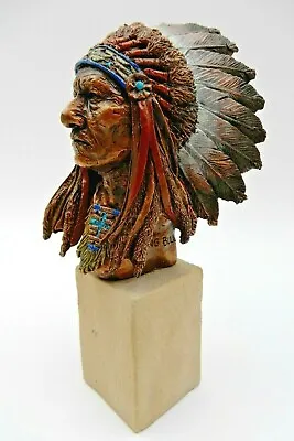 Vintage  Sitting  Bull Cody Mixed Media Sculpture #20 Of Only 2500 Made With Coa • $229.95