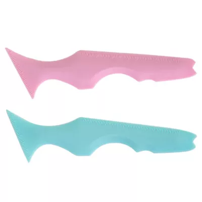 2 Pcs Silicone Beauty Ruler Tuile Molds Eyeliner Template • £7.18