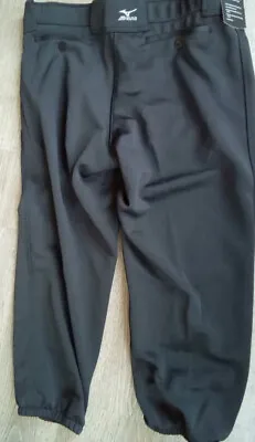 NWT Mizuno Women’s Size Large Softball Pants Elastic Hem Reinforced Knee Black • $10
