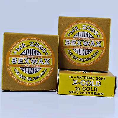 Mr Zogs Sex Wax 3x Quick Humps Surfboard Wax Block  Extreme Soft  FREE DELIVERY • £12
