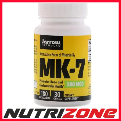 Jarrow Formulas Vitamin K2 MK-7 180mcg Bone Heart Health - 30 Softgels • £24.90