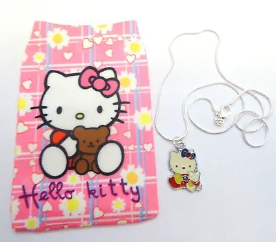 Hello Kitty Mobile Phone (MP3 Or Small Camera) Sock/Pouch & Necklace V6 • £5.20