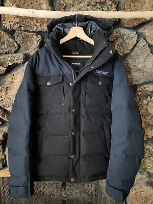 Marmot Fordham Jacket - 700 Fill Down Black/Blue Mens - Medium • $95