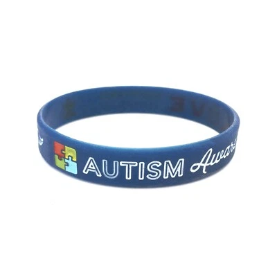 £5.99 • Buy Autism Wristband Navy Love Blue Band Men Womens Autistic ASD