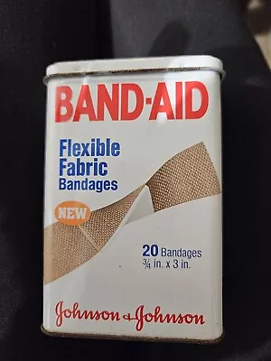 Vintage Tin Of Johnson & Johnson Band-aid Flexible Fabric Bandages/empty • $14.99