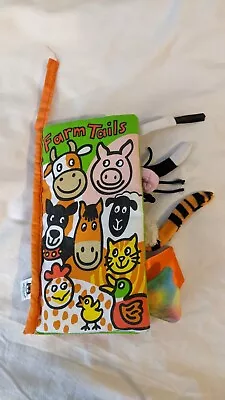 Jellycat Fabric Sensory Soft Baby Book Farm Tails By Anne Wilkinson From Birth • £3.99