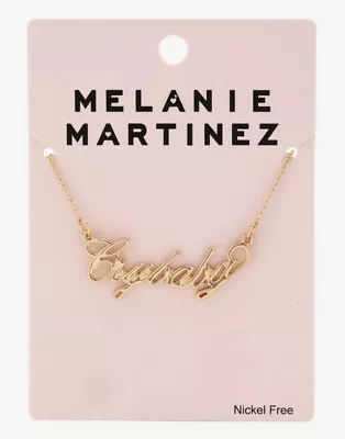 Melanie Martinez Crybaby Nameplate Gold Tone Necklace • $26.12