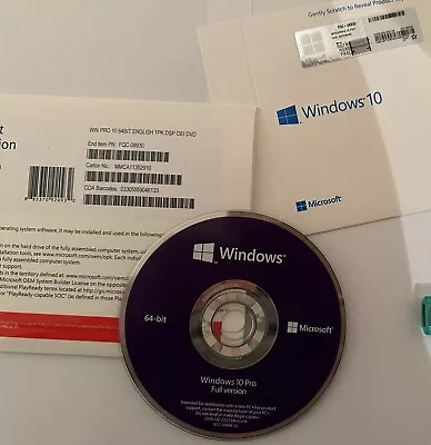 Win/ 10 Pro DVD Sealed With Ke_y And  21H1 Update-Express Post! • $59.95