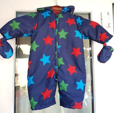 £4.99 • Buy John Lewis Boy Snowsuit With Stars Age 3-6 Months