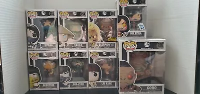 Funko Pop Mortal Kombat X Full Set- Goro Kitana Scorpion Raiden Mileena Etc • $180