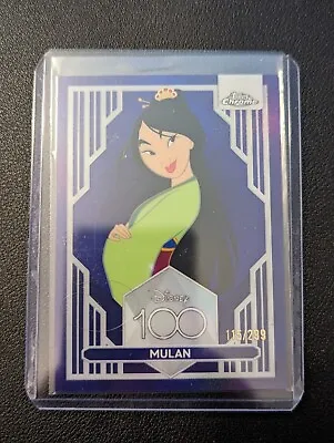 Disney Topps Chrome 100 - Mulan - Purple Refractor Card /299 Shan Yu #78 • £50