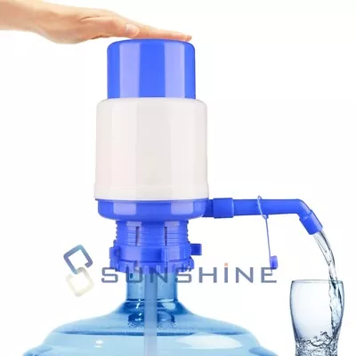 Hand Press Water Pump Dispenser 4/5/6 Gallon Easy Manual Bottled Drinking Water • $9.99