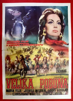 Juana Gallo 1962 Maria Felix Jorge Mistral Luis Aguilar Unique Exyu Movie Poster • $89.99