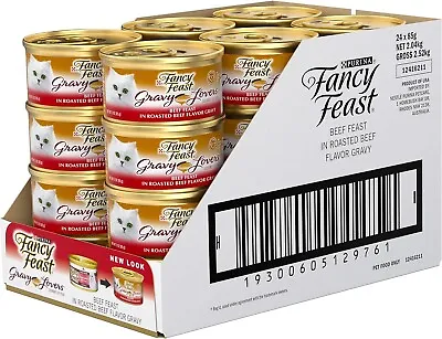 Fancy Feast Gravy Lovers Beef Wet Cat Food Adult 24 Can 24x85g • $36.89
