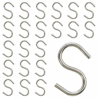 Mini S Hooks Connectors S Shaped Wire Hook Hangers 100pcs Hanging Hooks • $9.95