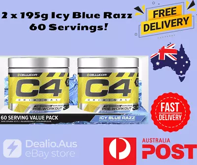 2x Cellucor C4 Pre Workout 195g | 60 Serves | Free Shipping • $95.95