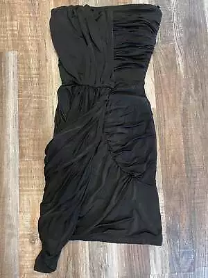 Bebe Black Bodycon Cocktail Dress Strapless Open Back Size XSmall • $18