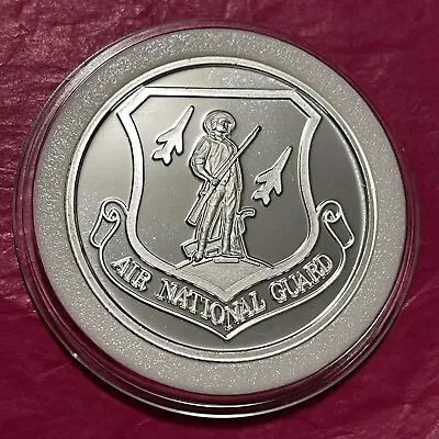 Air National Guard Military Coin 1 Troy Oz .999 Fine Pure Silver Round Medal • $55