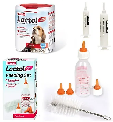 £17.74 • Buy Lactol Puppy Milk 500g With Feeding Bottle, Syringe & Teats Beaphar Whelping Kit