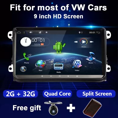 9 Inch GPS Android 10 Car Stereo For VW Passat CC Golf MK6 Head Unit RDS 4-Core • $69.99