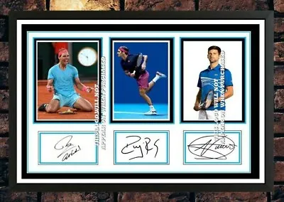 £7.90 • Buy (530)  Nadal Federer Djokovic Tennis Legends Signed Unframed/framed Photograph