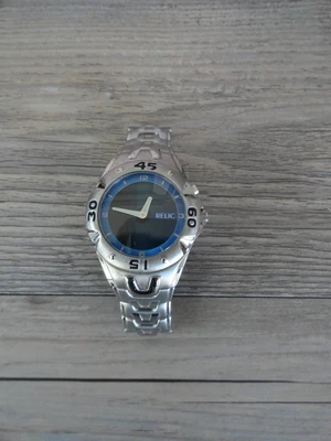 $3.39 • Buy Vintage Relic Quartz Watch Animated Dial Blue And Black Womens