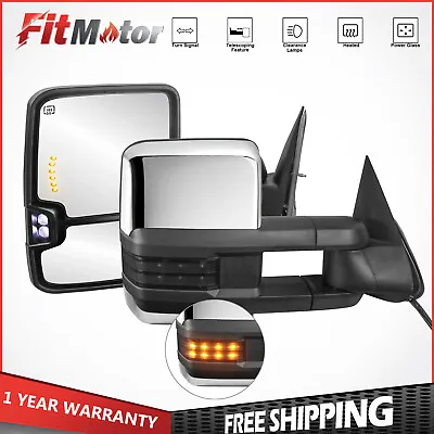 Power Heated Tow Mirrors For Chevrolet Silverado GMC Sierra 1500/2500/3500 HD • $134.79