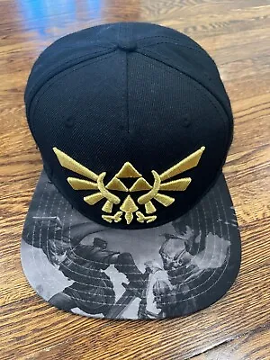 Legend Of Zelda Hat Black Embroidered Logo Snapback Video Games Cap • $12