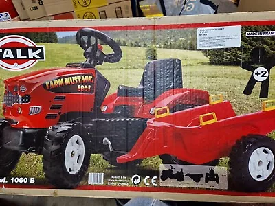 Falk 1060 Tractor And Trailer Ride On Tractor Ride-on Pedal Tractors Outdoor Toy • £94.99