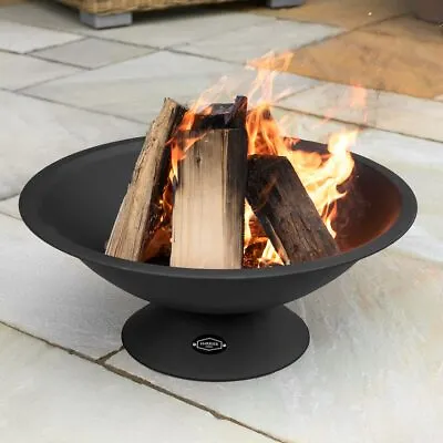 Harrier Outdoor Fire Pits [22in] | LARGE GARDEN FIRE PIT BOWL –  Durable Steel • £19.99