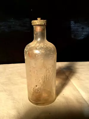 The F. W. Fitch Co. Glass Medicine Glass Bottle With Cork • $17.99
