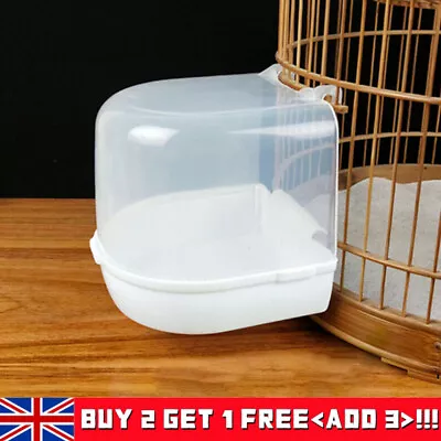 Classic Caged Bird Bath Aviary Birds Budgie Finches Canaries Shower Pet Bird NEW • £4.79