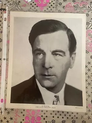 Actor Milton Sills In Memoriam Vintage Original Linen 8x10 Photo Died 1930 • $34.99