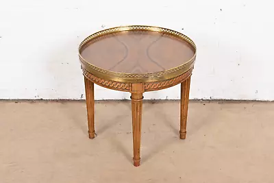 Baker Furniture French Regency Louis XVI Burled Walnut Tea Table • $1295