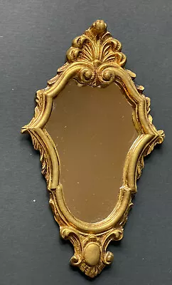 *Vintage ITALY Carved MIRROR GOLD Antique ORNATE Wall ITALIAN Hollywood Regency • $89.95